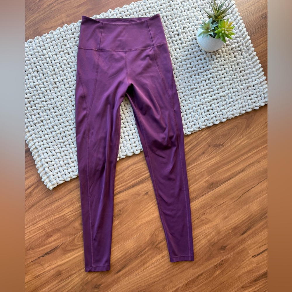 Girlfriend Collective | Women’s High-Rise Full Length Leggings | Plum | Small